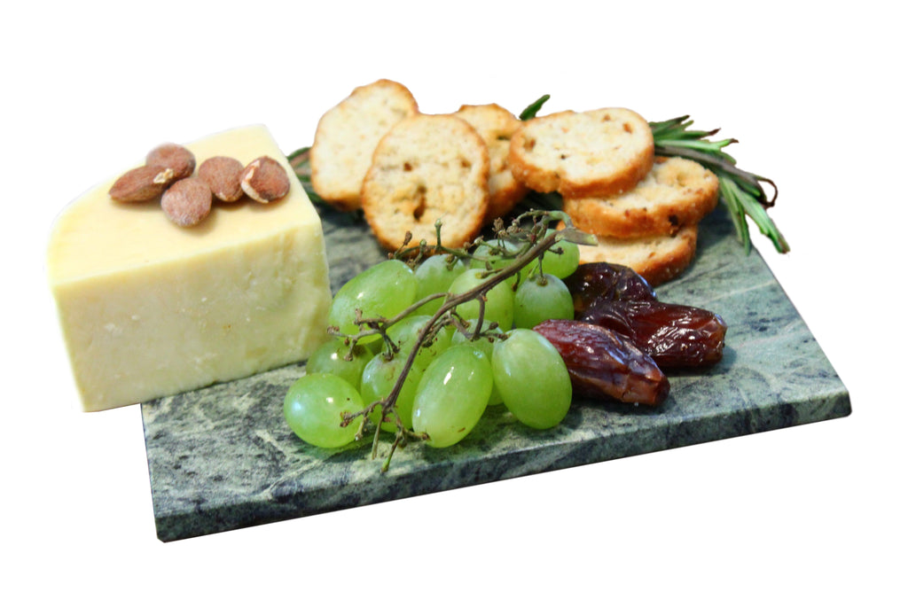 Green Marble Cheese Board - Works as a Small cutting board - Premium Trivet/Small pot holder - Effective Shushi serving platter Size 7x7in(18x18cm)