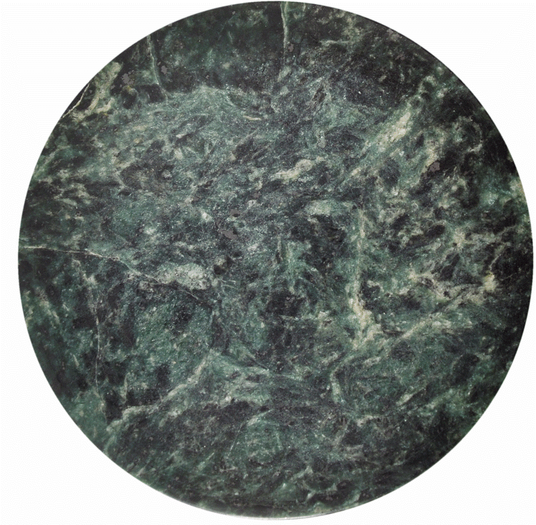 Set of 6 - Green Marble Stone Coasters  – Polished Coasters  – 3.5 Inches ( 9 cm) in Diameter  – Protection from Drink Rings -CraftsOfEgypt