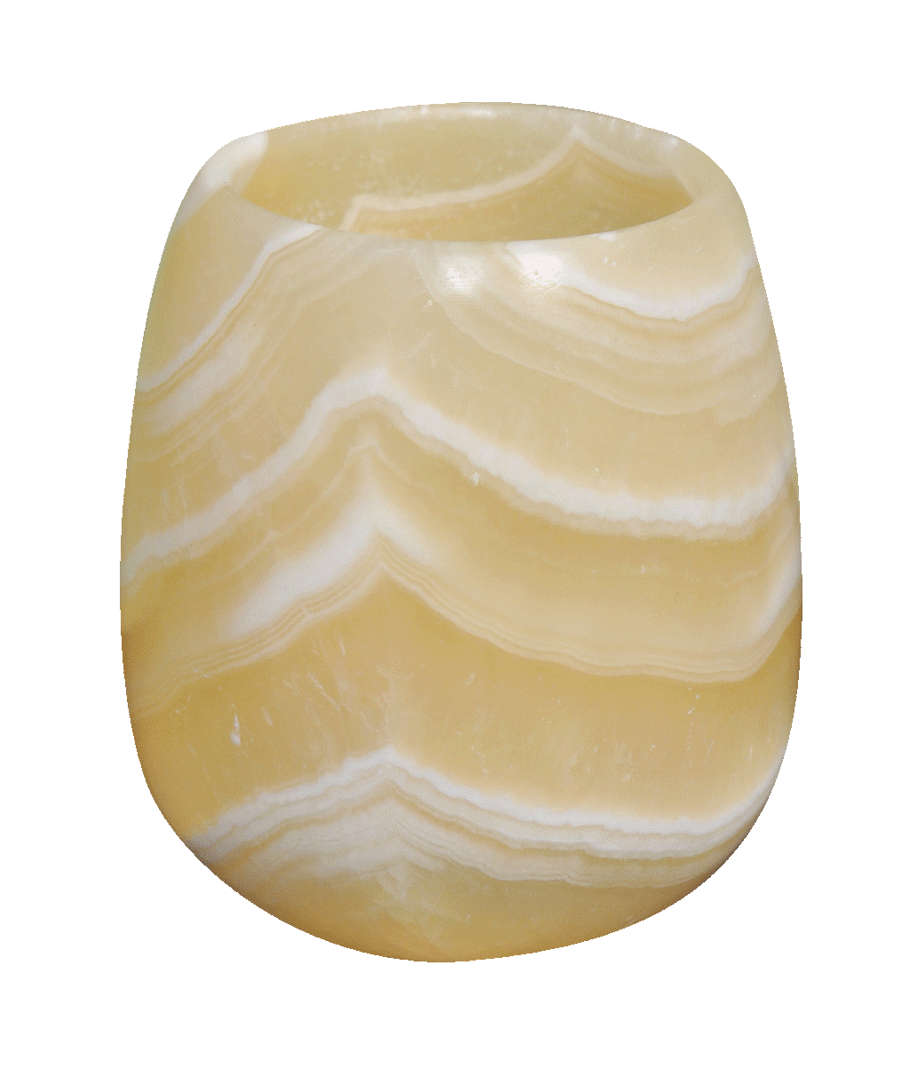 Egyptian Real Alabaster stone / marble Candle holder votive