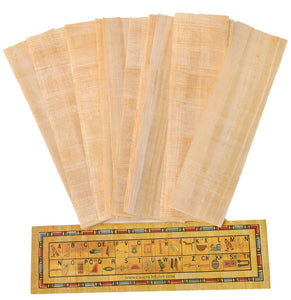 10 Egyptian Papyrus paper blank bookmarks for Art Projects and Schools 7.2 x2.0 inch (5x18 cm ) by CraftsOfEgypt