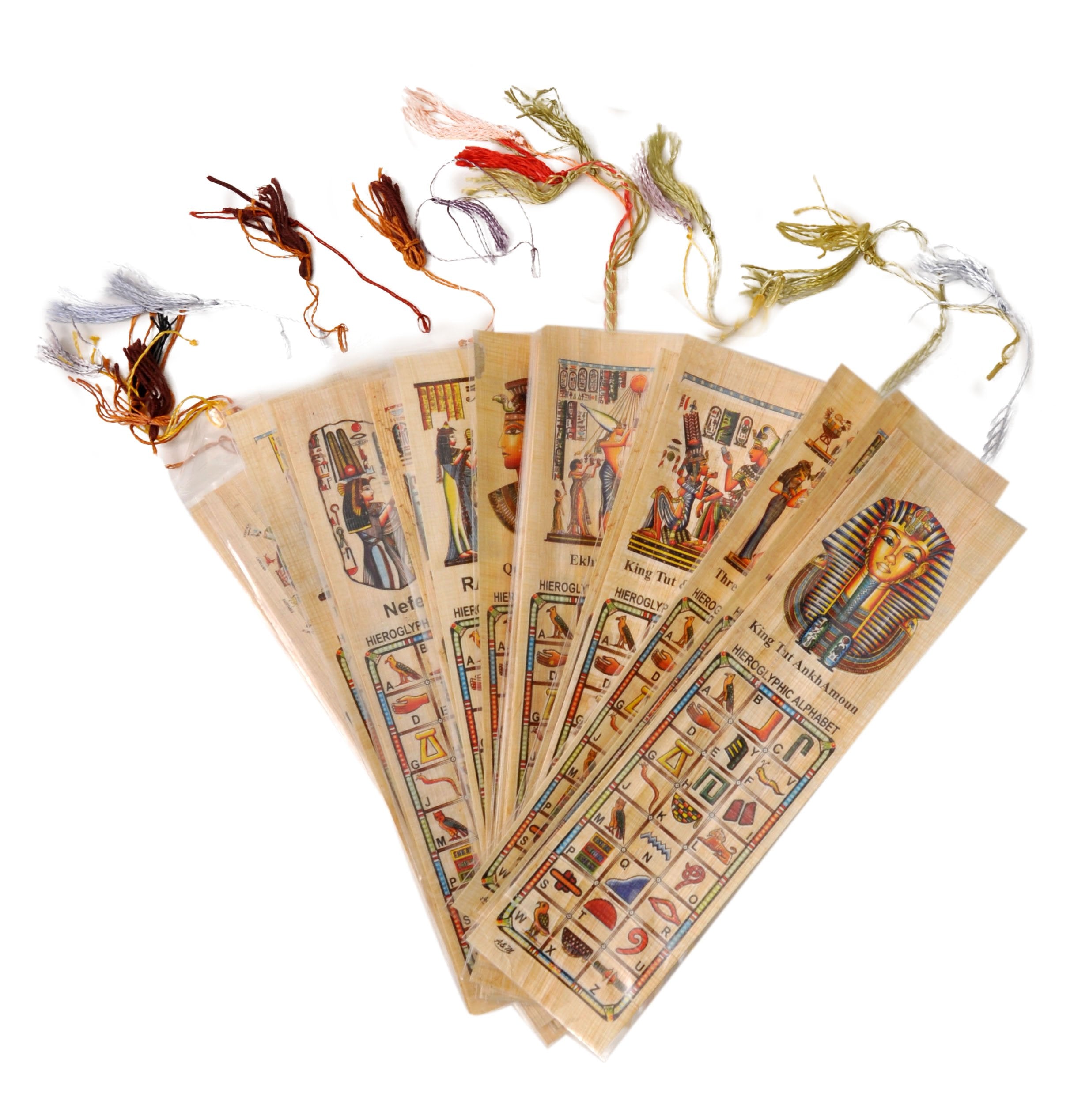 Egyptian Papyrus paper set of 10 Bookmarks book marks history educational set.