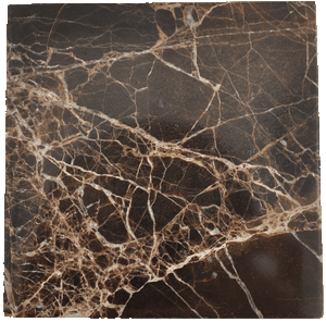 Set of 6 - Brown Marble Stone Coasters  – Polished Coasters  – 3.5 x 3.5 Inches ( 9x9 cm) Square  – Protection from Drink Rings -CraftsOfEgypt