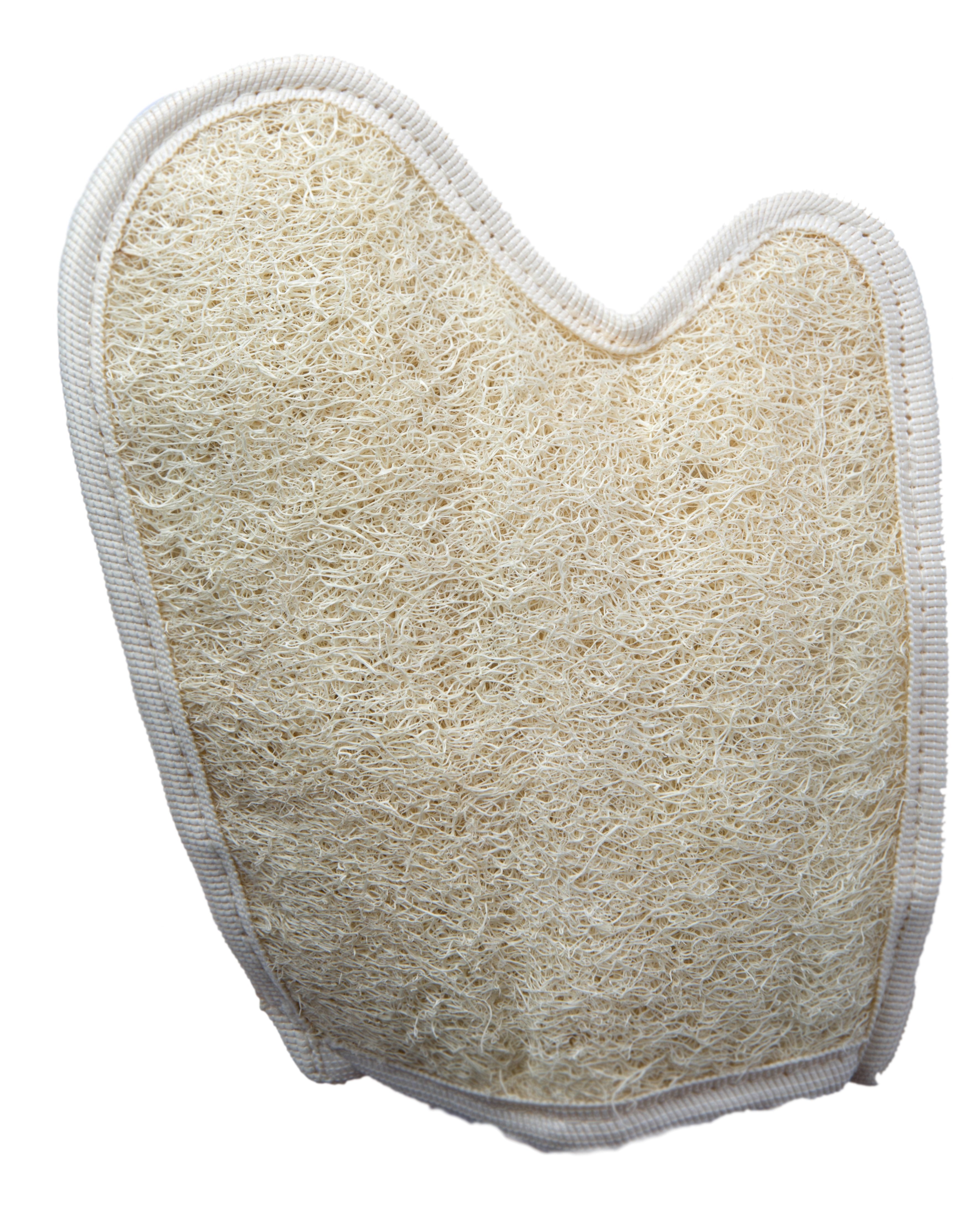 Exfoliating Loofah Glove / Pad - 2 Pack 100% Natural SPA Beauty - Egyptian Organic Bath Sponge Body Scrubber - Premium Quality Lofa Loofa Luffa