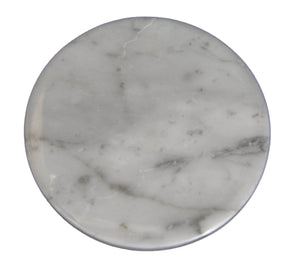 CraftsOfEgypt Set of 6 - Grey Marble Stone Coasters  – Polished Coasters  – 3.5 Inches (9 cm) in Diameter  – Protection from Drink Rings