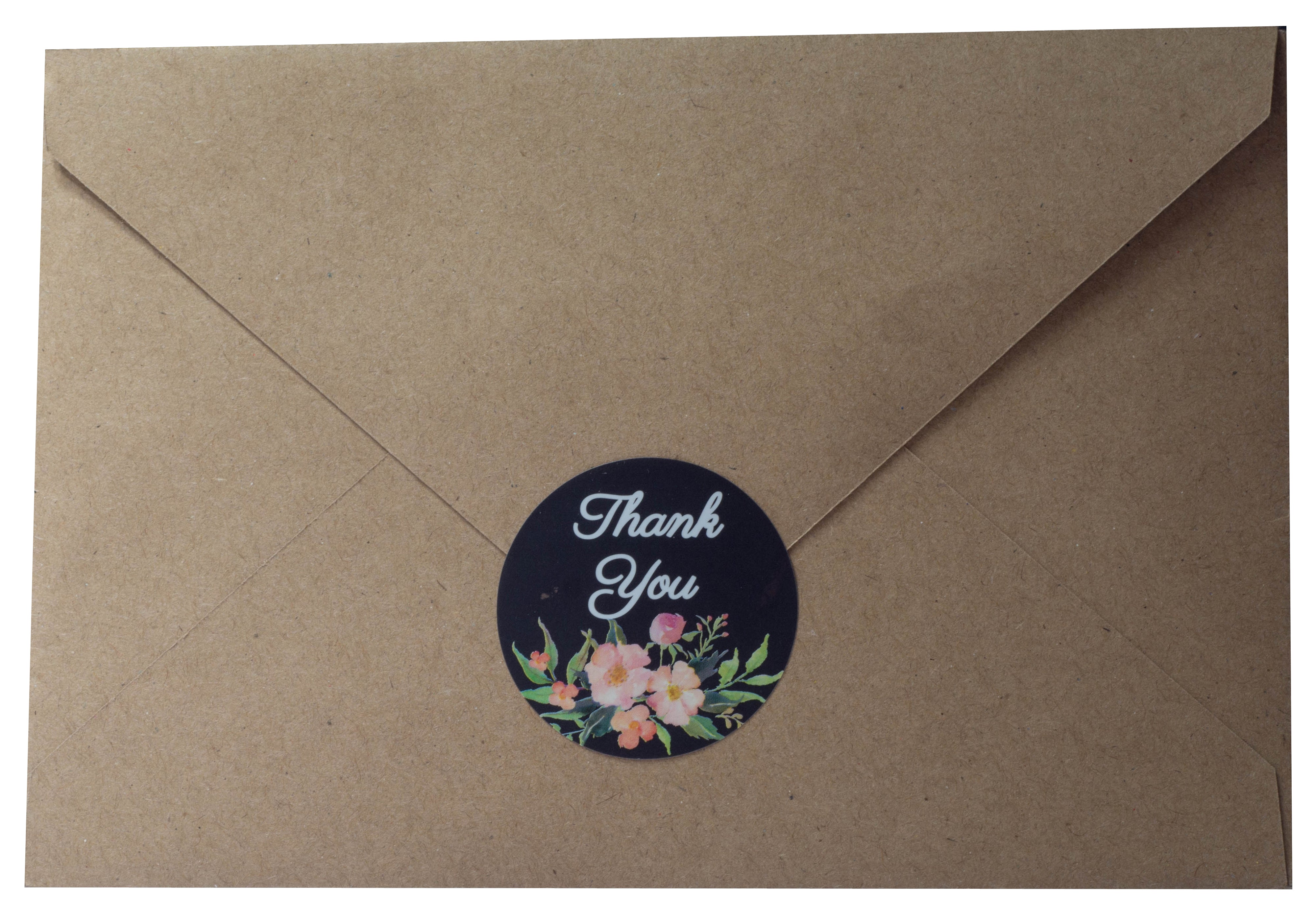 Thank you stickers Roll - Bulk 1000 Floral label Stickers -2 Designs - Large Round 1.5 inch size stickers-Bridal and Baby showers wedding favors-Personal and Business use - Thanks