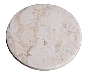 CraftsOfEgypt Set of 6 - Beige Marble Stone Coasters  – Polished Coasters  – 3.5 Inches (9 cm) in Diameter  – Protection from Drink Rings