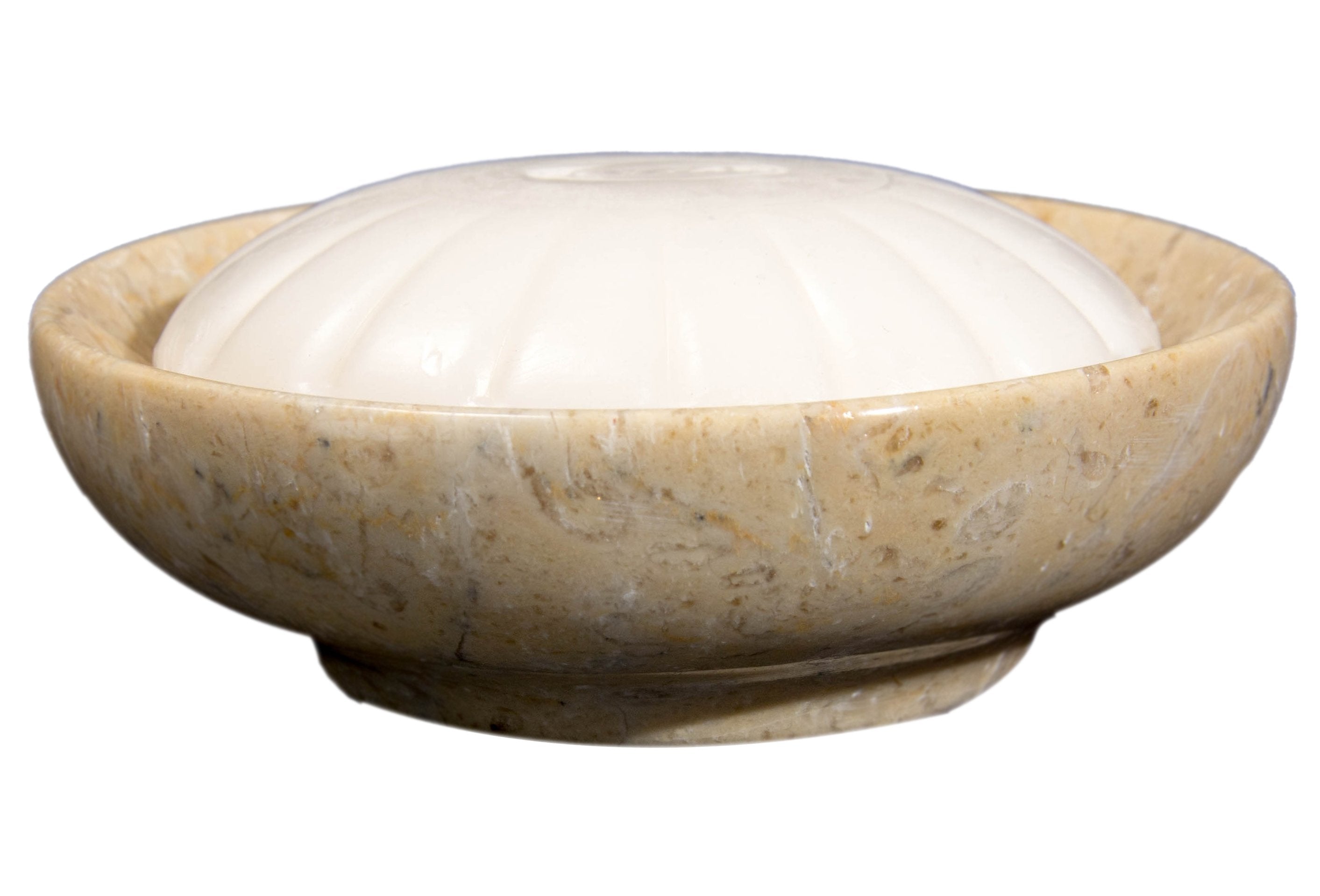 CraftsOfEgypt Beige Marble Soap Dish - Polished and Shiny Marble Dish Holder Beautifully Crafted Bathroom Accessory by