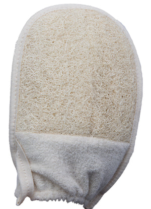 Exfoliating Loofah Glove / Pad - 2 Pack 100% Natural SPA Beauty - Egyptian Organic Bath Sponge Body Scrubber - Premium Quality Lofa Loofa Luffa