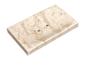 Beige Marble Soap Dish - Polished and Shiny Marble Dish Holder Beautifully Crafted Bathroom Accessory by CraftsOfEgypt