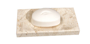 Beige Marble Soap Dish - Polished and Shiny Marble Dish Holder Beautifully Crafted Bathroom Accessory by CraftsOfEgypt