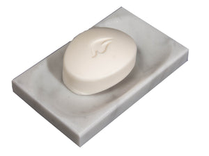 White Marble Soap Dish - Polished and Shiny Marble Dish Holder Beautifully Crafted Bathroom Accessory by CraftsOfEgypt