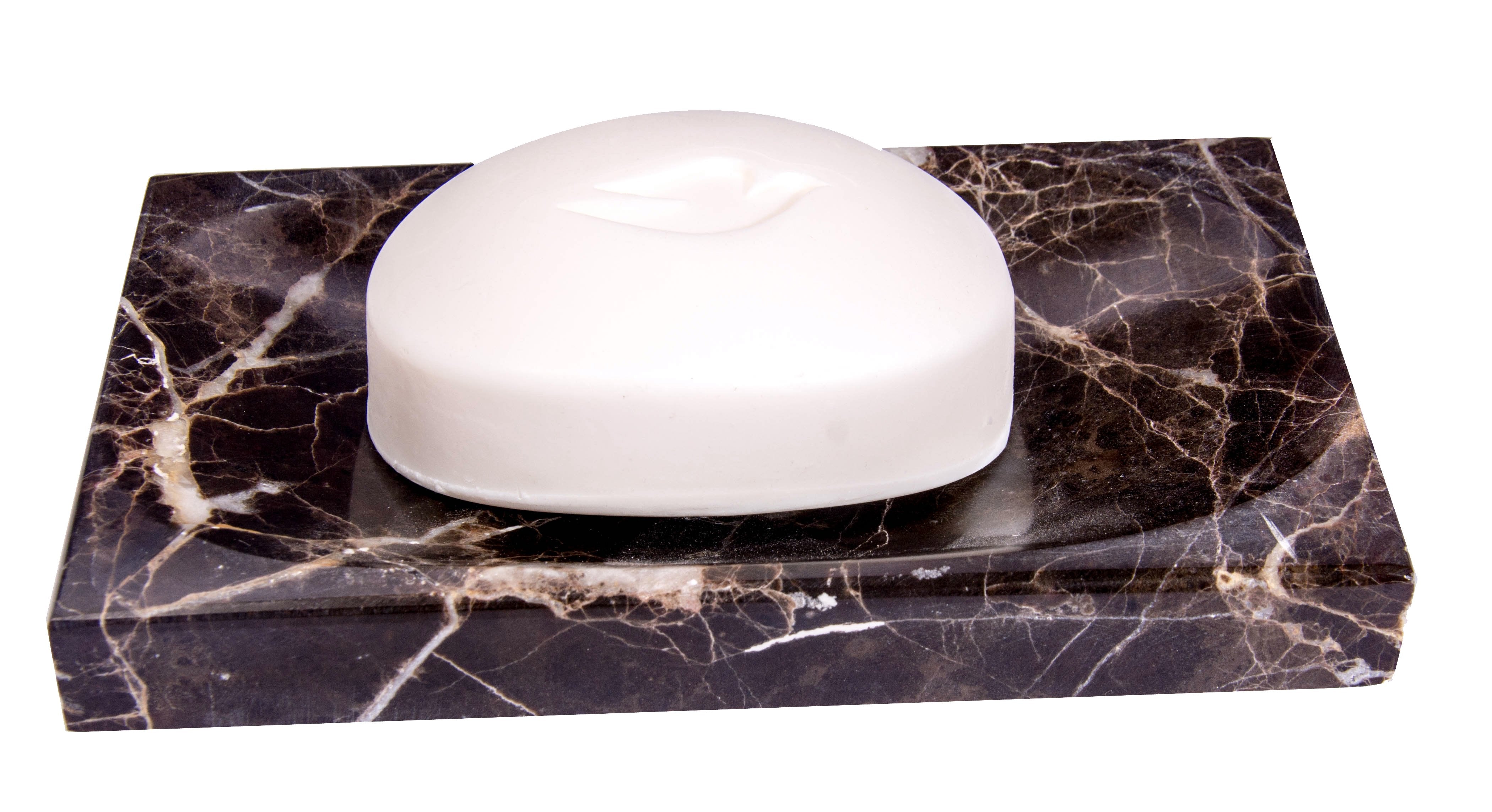 Brown Marble Soap Dish - Polished and Shiny Marble Dish Holder Beautifully Crafted Bathroom Accessory by CraftsOfEgypt