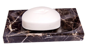 Brown Marble Soap Dish - Polished and Shiny Marble Dish Holder Beautifully Crafted Bathroom Accessory by CraftsOfEgypt