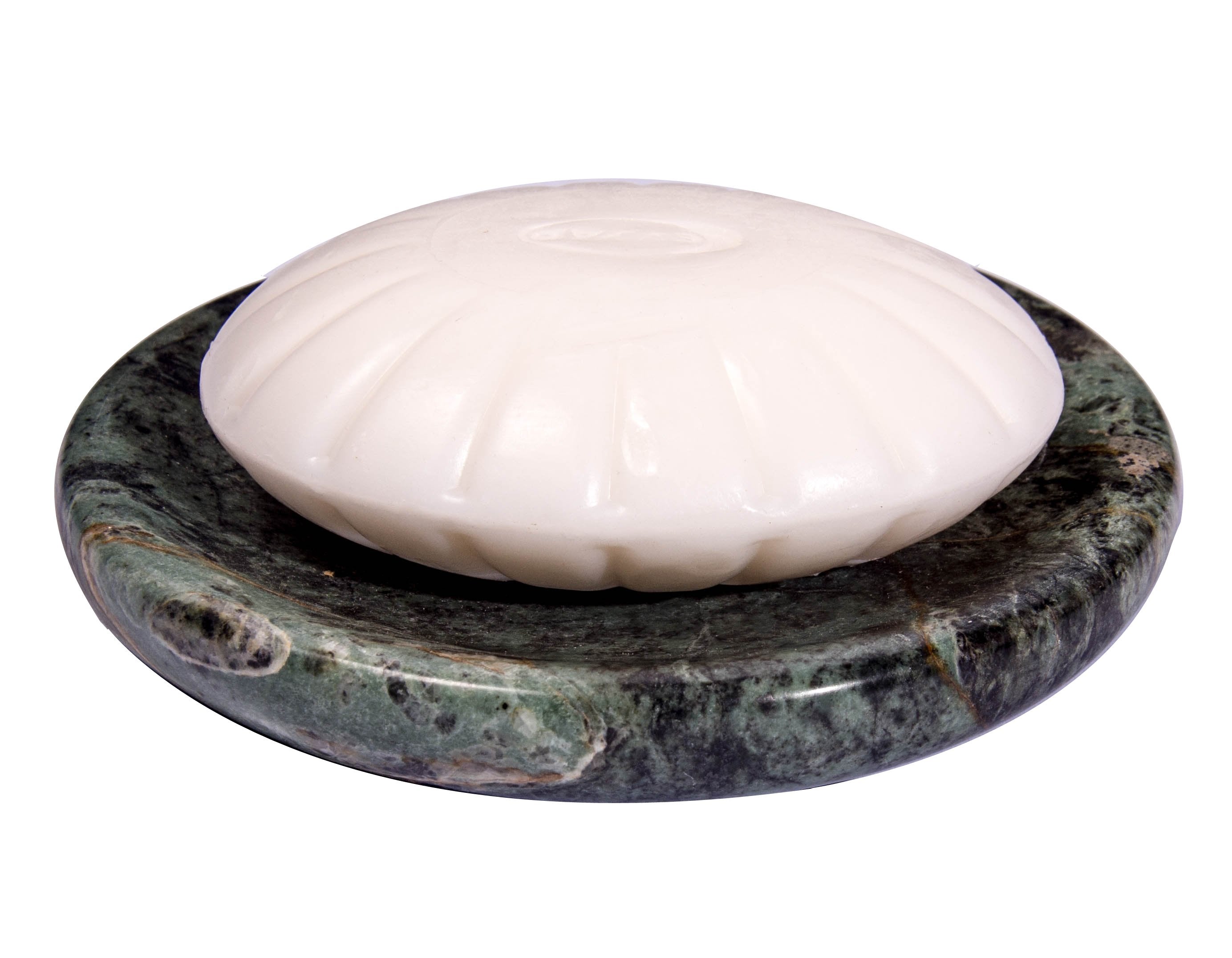 Green Marble Soap Dish - Polished and Shiny Marble Dish Holder - Beautifully Crafted Bathroom Accessory - by CraftsOfEgypt