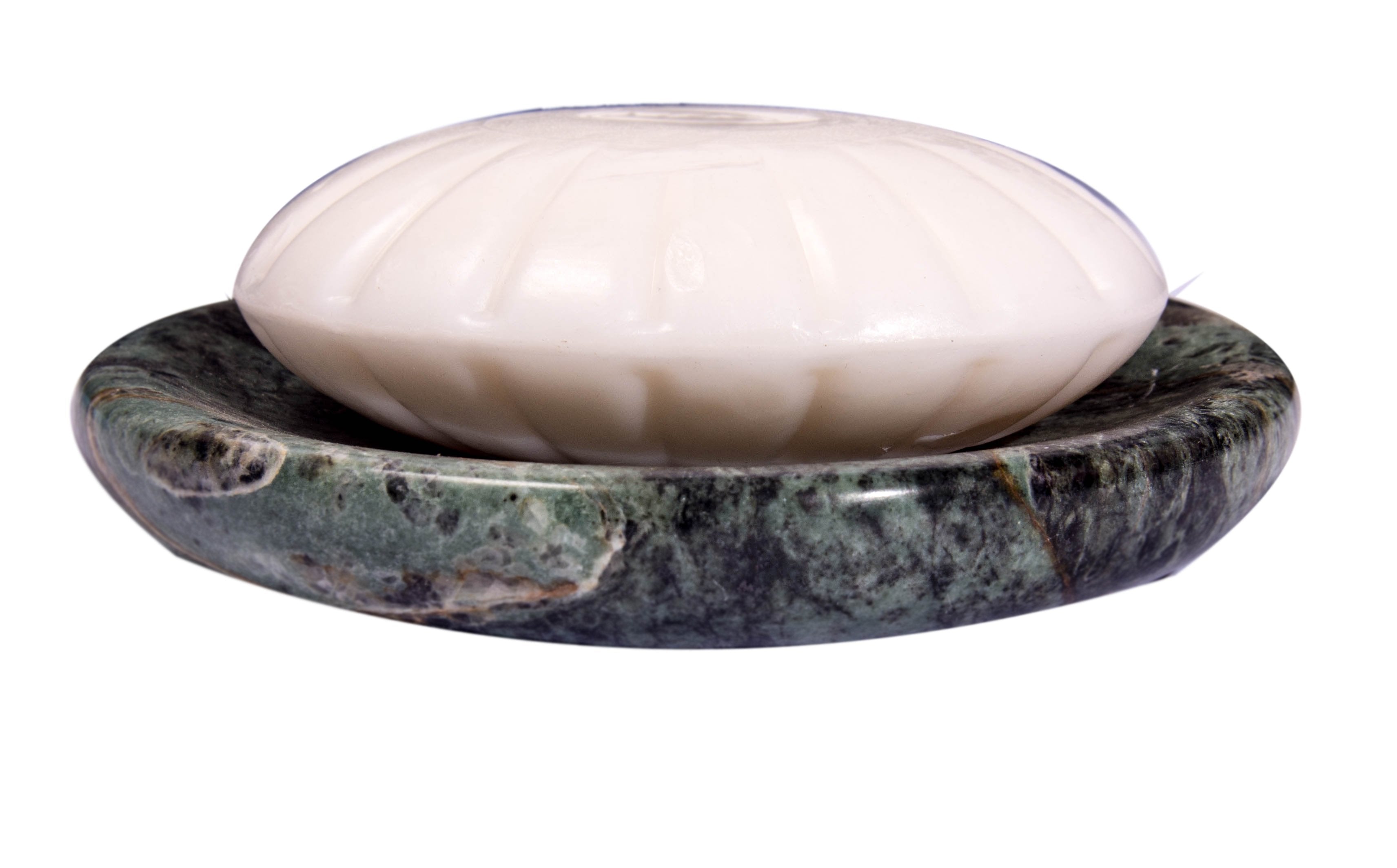 Green Marble Soap Dish - Polished and Shiny Marble Dish Holder - Beautifully Crafted Bathroom Accessory - by CraftsOfEgypt