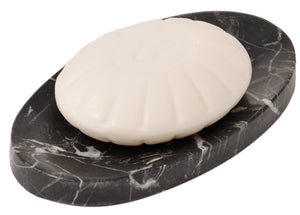 Black Marble Soap Dish - Polished and Shiny Marble Dish Holder - Beautifully Crafted Bathroom Accessory - by CraftsOfEgypt