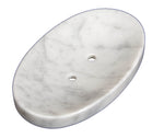 White Marble Soap Dish - Polished and Shiny Marble Dish Holder Beautifully Crafted Bathroom Accessory by CraftsOfEgypt