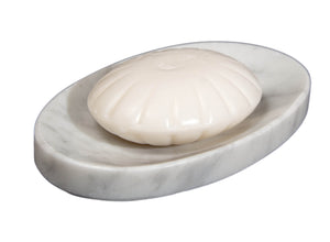 White Marble Soap Dish - Polished and Shiny Marble Dish Holder Beautifully Crafted Bathroom Accessory by CraftsOfEgypt