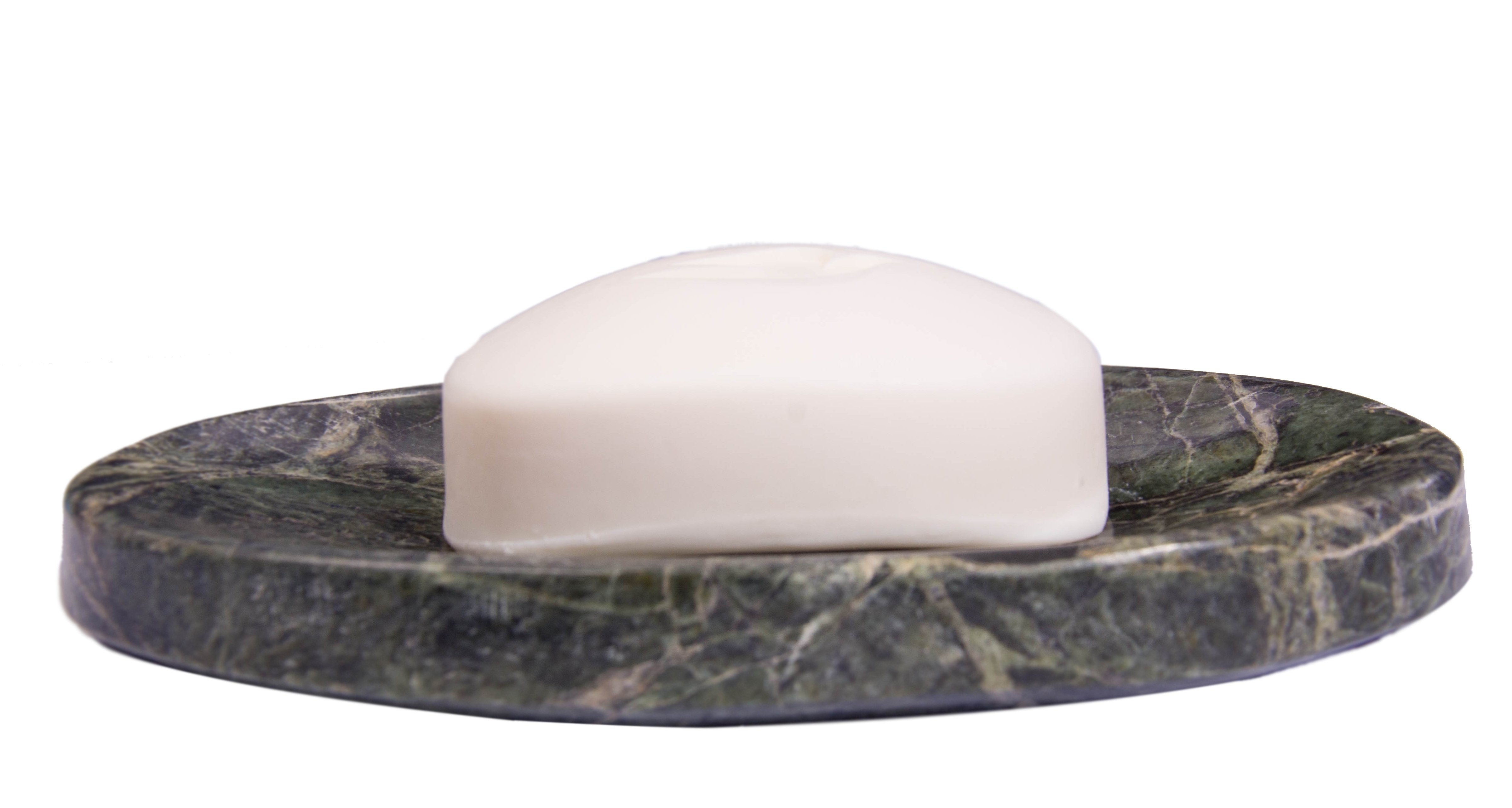 Green Marble Soap Dish - Polished and Shiny Marble Dish Holder Beautifully Crafted Bathroom Accessory by CraftsOfEgypt