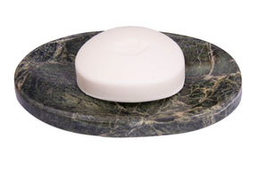 Green Marble Soap Dish - Polished and Shiny Marble Dish Holder Beautifully Crafted Bathroom Accessory by CraftsOfEgypt