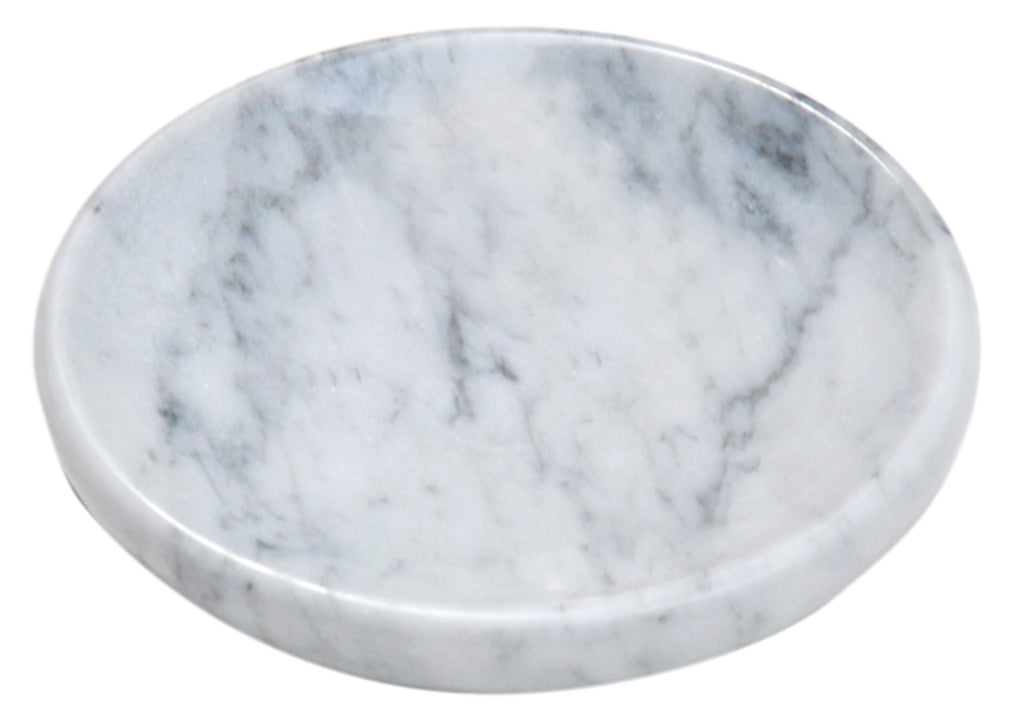 White Marble Soap Dish - Polished and Shiny Marble Dish Holder - Beautifully Crafted Bathroom Accessory - by CraftsOfEgypt