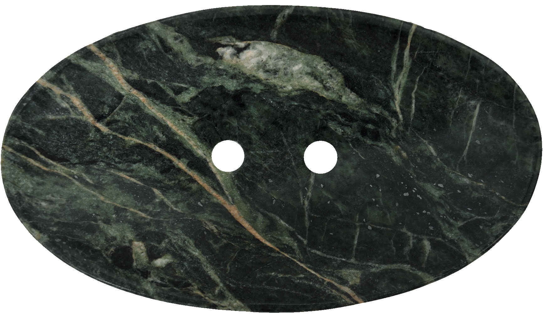 Green Marble Soap Dish - Polished and Shiny Marble Dish Holder Beautifully Crafted Bathroom Accessory by CraftsOfEgypt