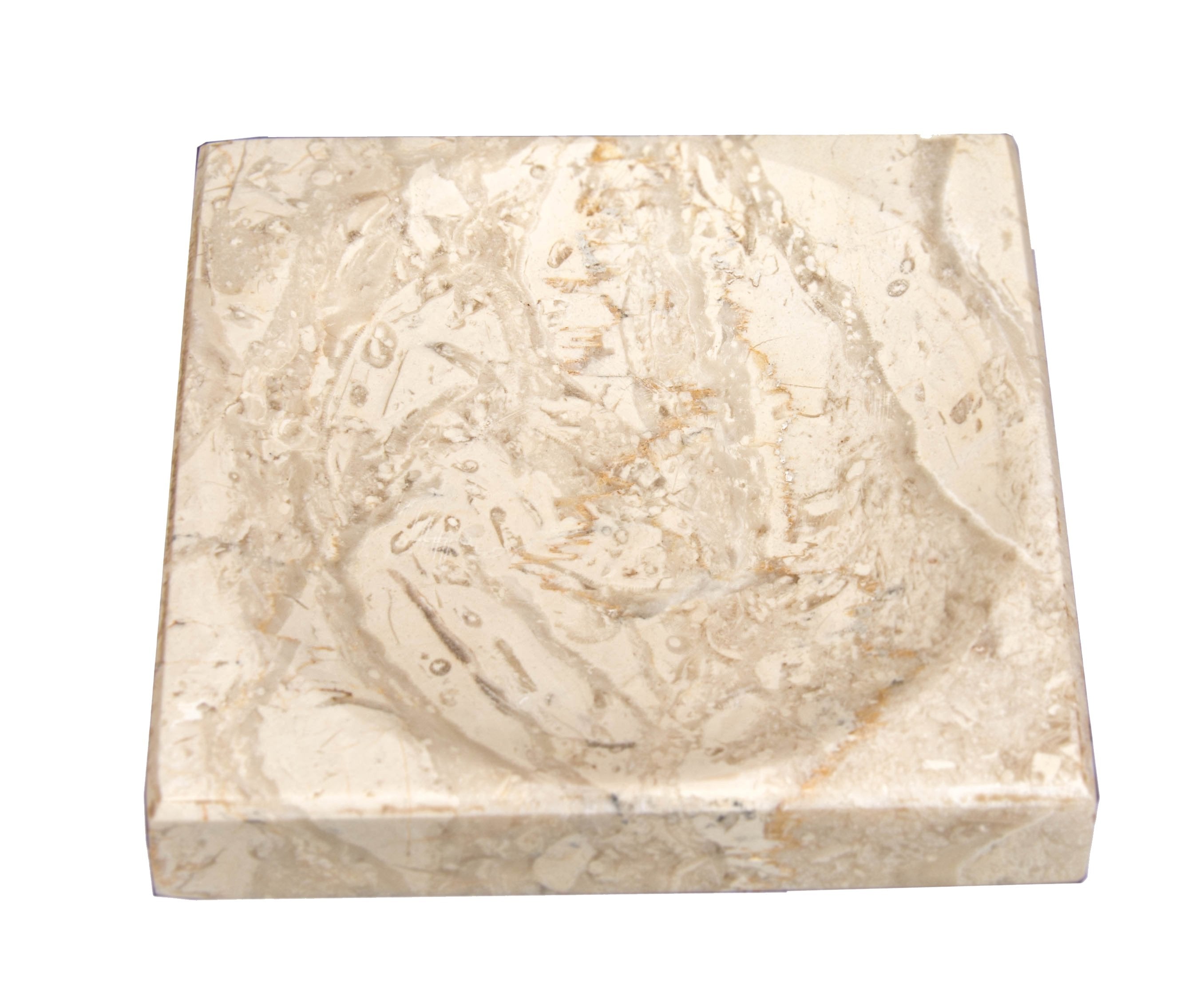 Beige Marble Soap Dish - Polished and Shiny Marble Dish Holder – Beautifully Crafted Bathroom Accessory