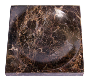 CraftsOfEgypt Brown Marble Soap Dish - Polished and Shiny Marble Dish Holder - Beautifully Crafted Bathroom Accessory - by