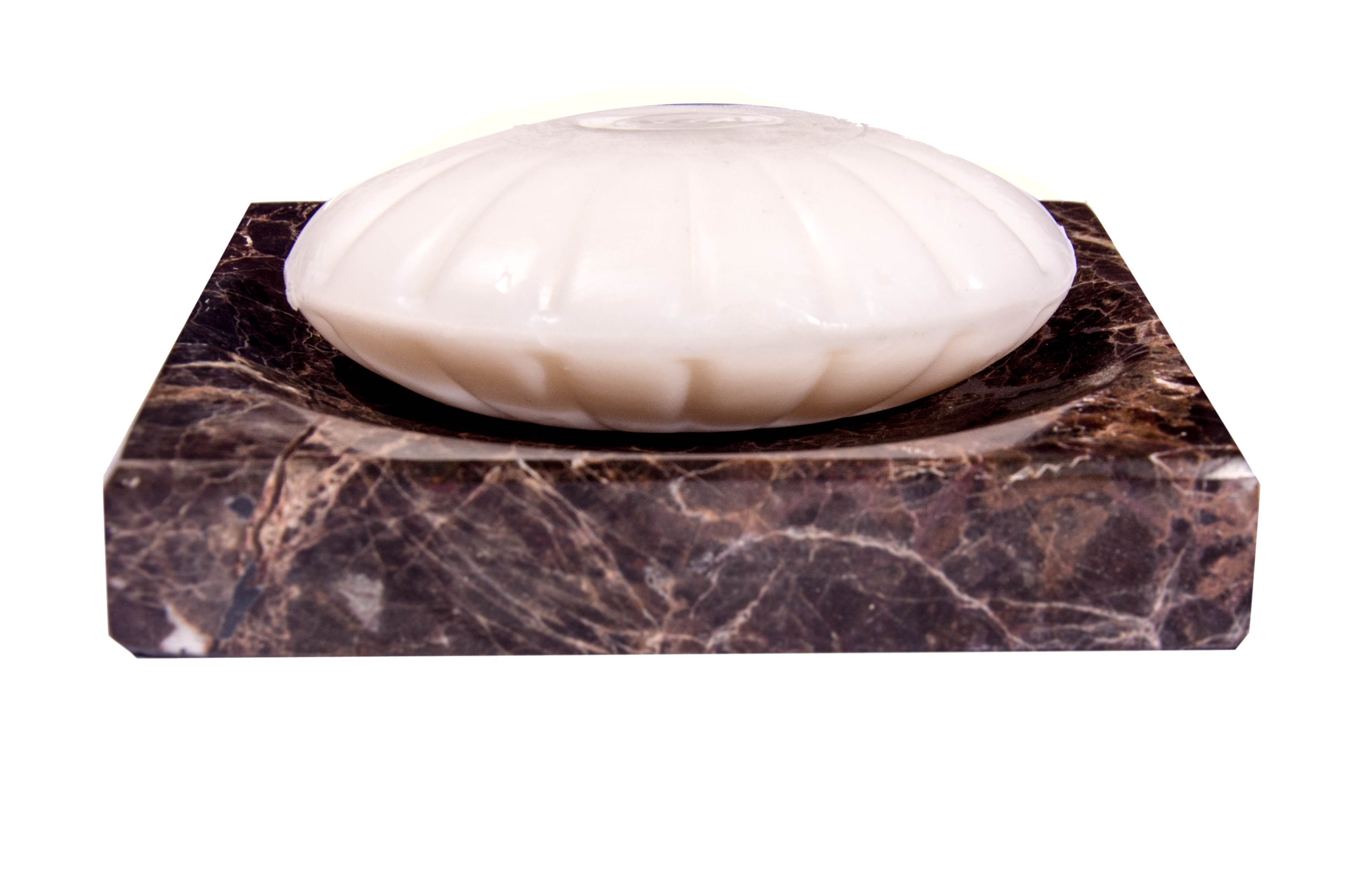 CraftsOfEgypt Brown Marble Soap Dish - Polished and Shiny Marble Dish Holder - Beautifully Crafted Bathroom Accessory - by