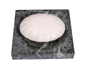 CraftsOfEgypt Green Marble Soap Dish - Polished and Shiny Marble Dish Holder - Beautifully Crafted Bathroom Accessory - by