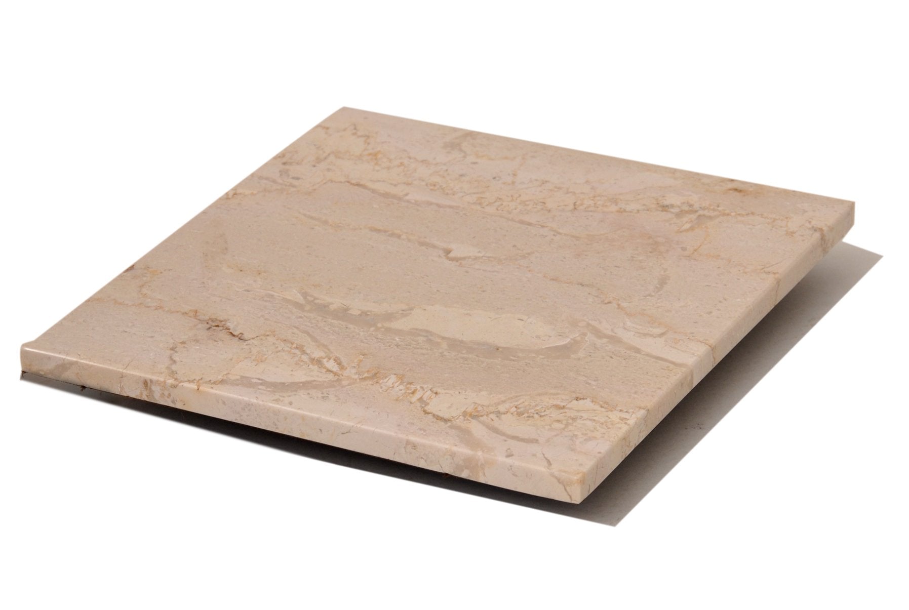 Biege Marble Cheese Board - Works as a Small cutting board - Premium Trivet/Small pot holder - Effective Shushi serving platter Size 7x7 in(18x18cm)