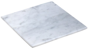 White Marble Cheese Board - Works as a Small cutting board - Premium Trivet/Small pot holder - Effective Shushi serving platter Size 7x7in(18x18cm)