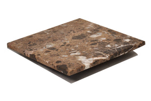 Brown Marble Cheese Board - Works as a Small cutting board - Premium Trivet/Small pot holder - Effective Shushi serving platter Size 7x7 in(18x18cm)