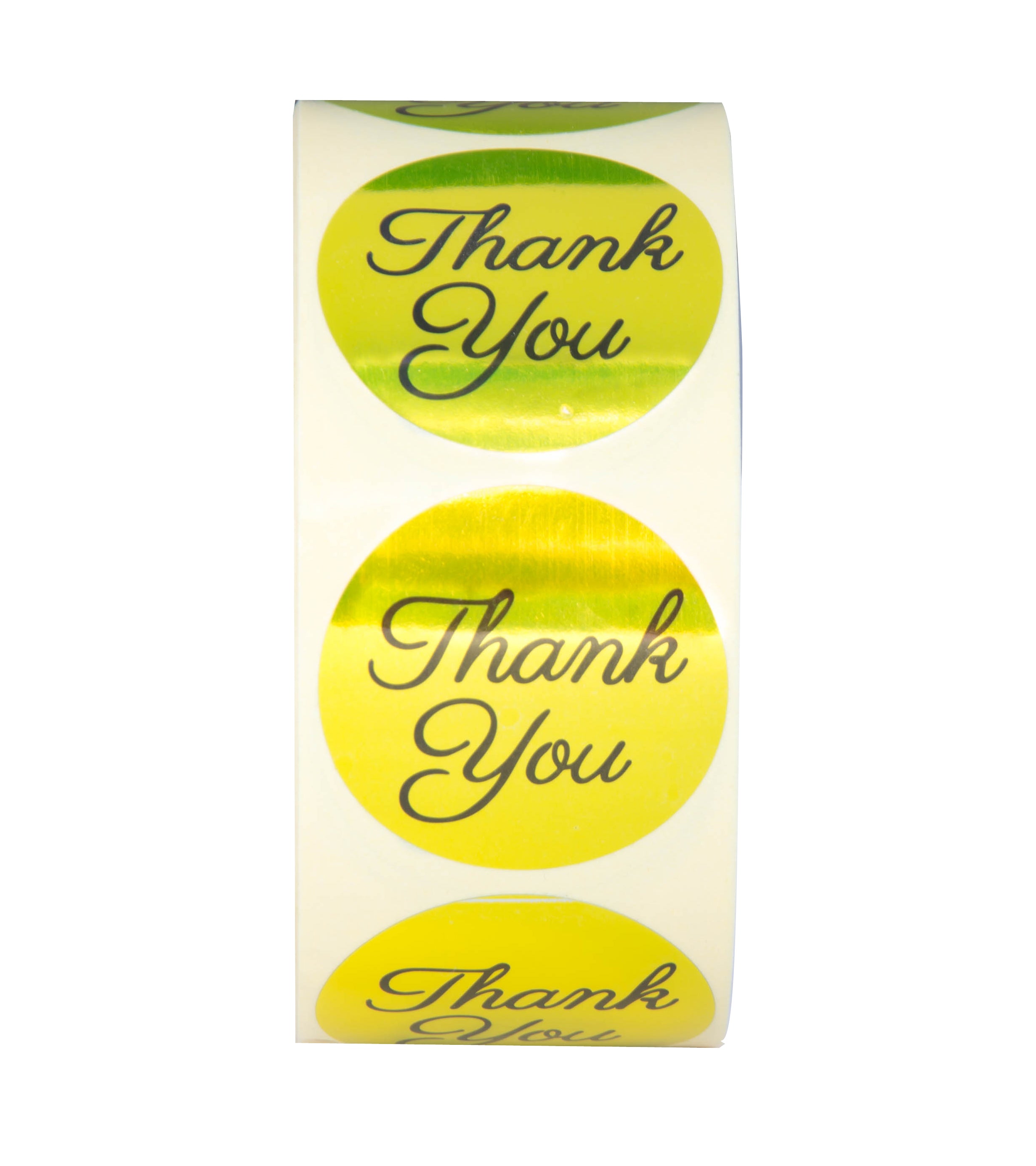 Thank you stickers Roll - Bulk 1000 Gold label Stickers - Large Round 1.5 inch size stickers-Bridal and Baby showers wedding favors-Personal and Business use - Thanks