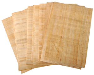 Set 10 Egyptian Papyrus Paper 4x6 inch (10x15 cm) - Ancient Alphabets Papyrus Sheets-Papyri for Art Project, Scrapbooking, And School History